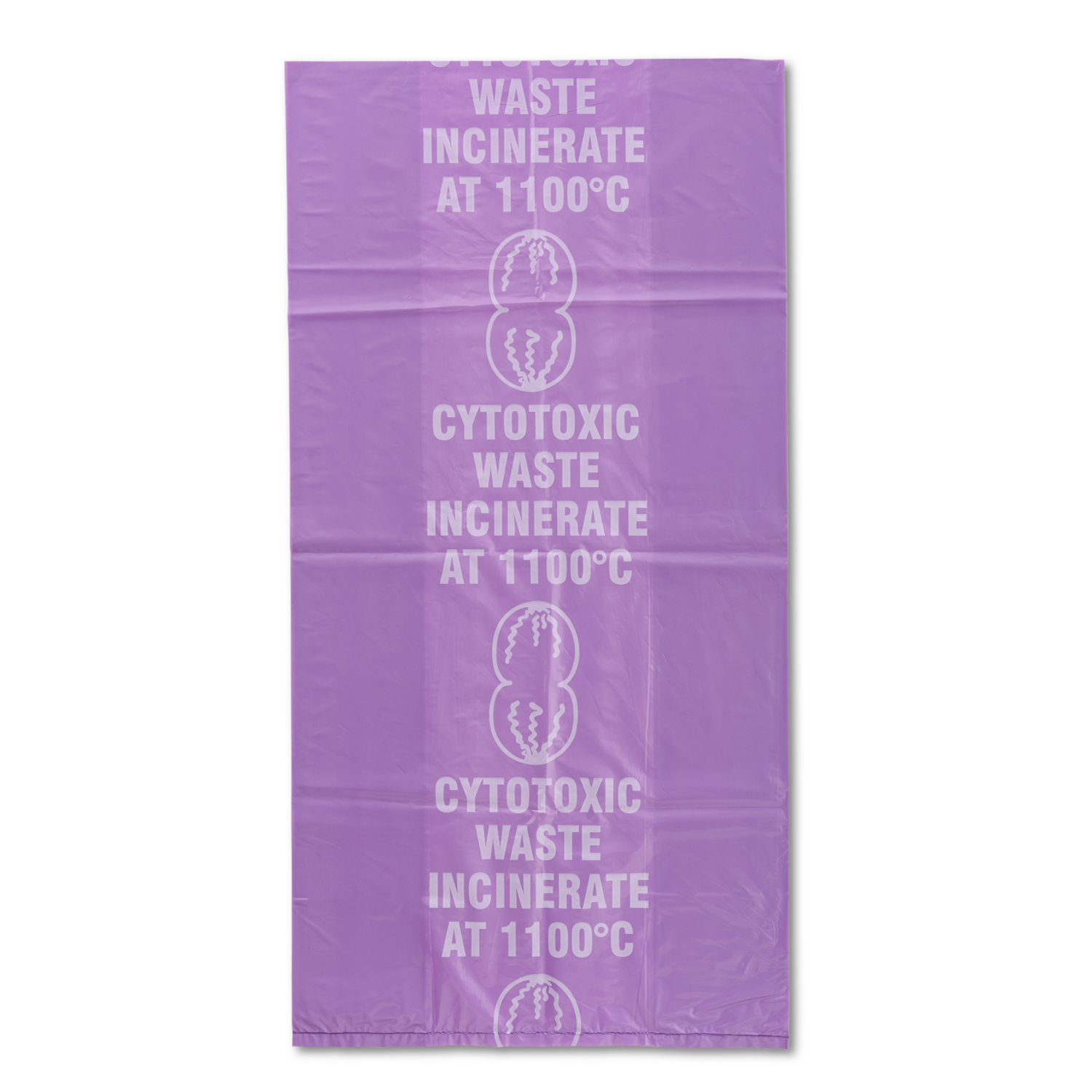 LILAC WASTE BAG PRINTED CYTOTOXIC WASTE WITH CYTO HAZARD SYMBOL