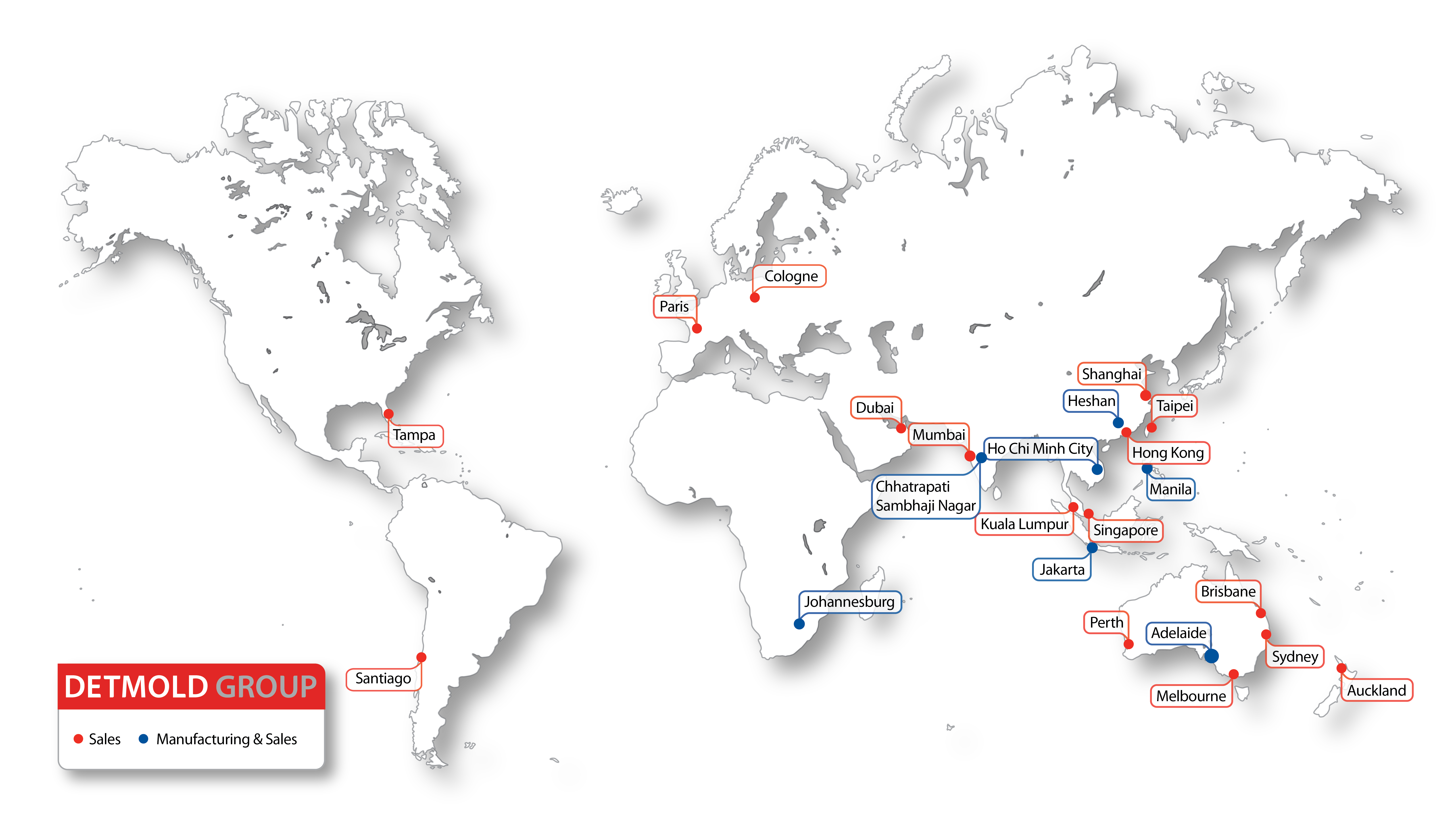 Detmold Group World Map