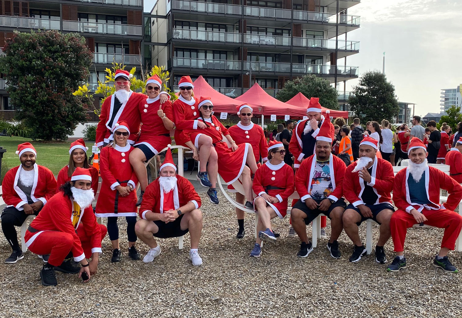 Image of Detpak New Zealand team celebrating Christmas social event