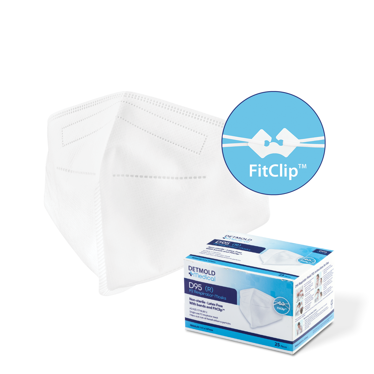 D95 P2 Respirator Mask with FitClip™