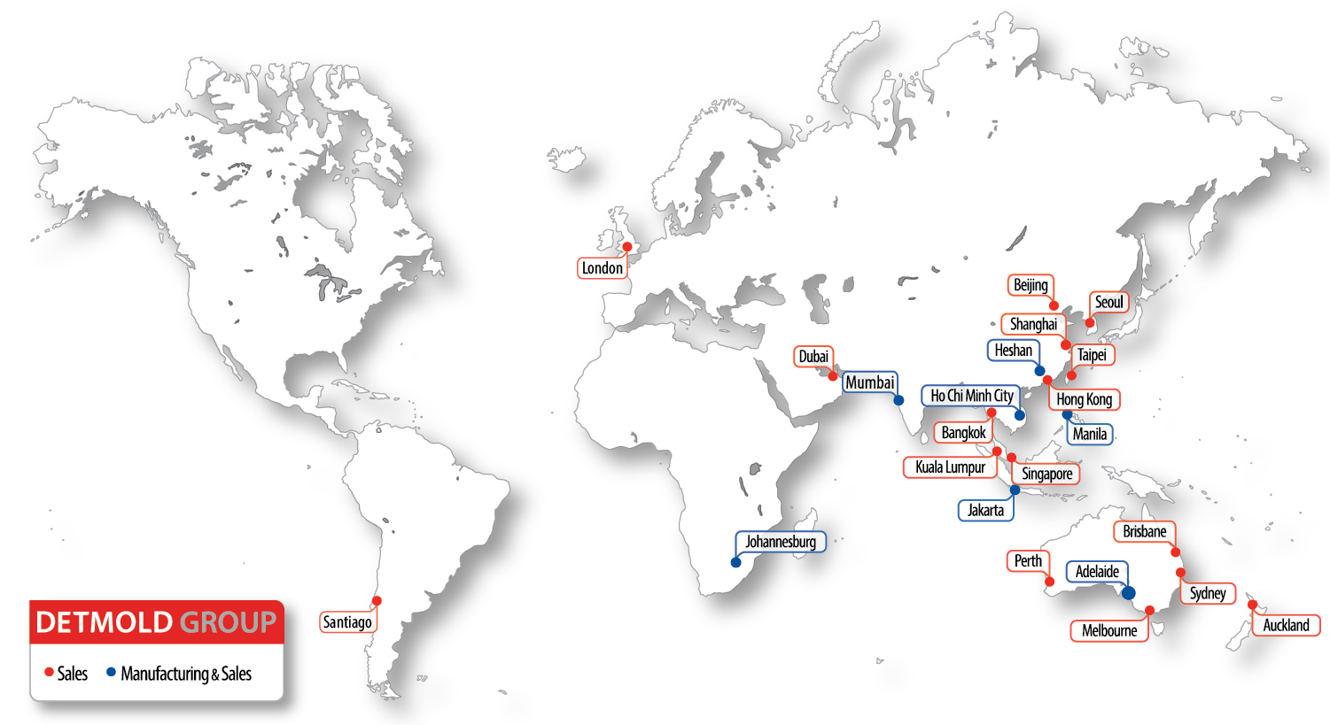 Detmold Group World Map